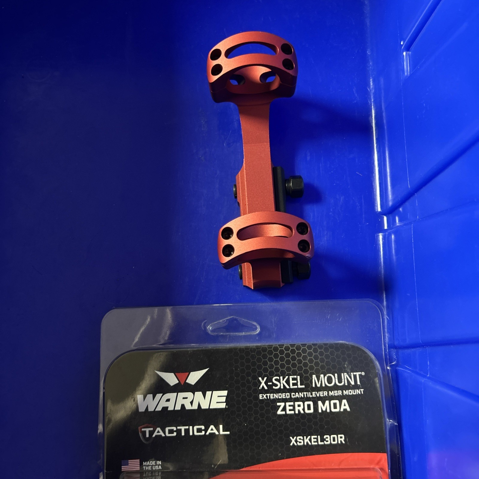 (BLEM) Warne Gen 2 Extended Skeletonized 30mm MSR Mount (XSKEL30R) - Red