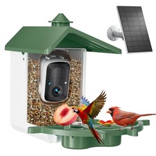 Smart Bird Feeder with Camera 2K Bird Camera for Outdoors Solar Powered, Bir...