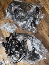 2 Pack - 48ft RGB Outdoor String Lights w/ 3 Remotes, 5 Spare Bulbs, New Unused