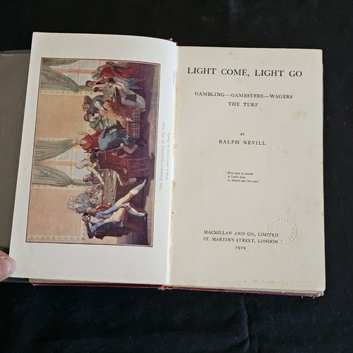 1909 Ralph Go Nevill Light Come Light Gambling Gamsters Wagers The Turf HC - Picture 13 of 17