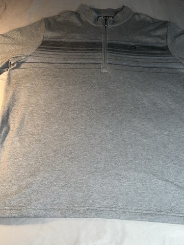 TravisMathew Men’s 1/4 Zip Pullover Gray XL Lightweight Stretch Golf Casual - Picture 4 of 16