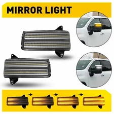 Clear LED Side View Mirror Turn Signal Light For 2020-2024 Chevrolet Silverado
