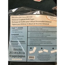 8" x 8" top load Universal Scrapbook Refill Pages Gibson Tapestry 10 Pack NEW