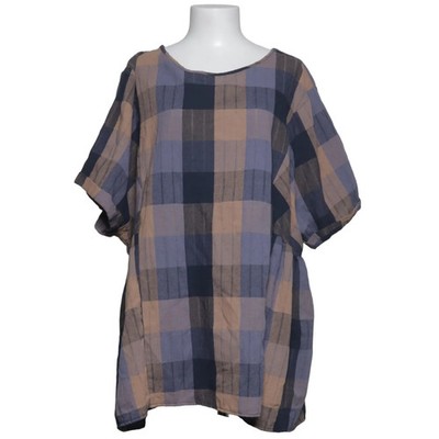 Zanzea Collection, Top, Größe: 5XL, Blau/Beige, Karo, Damen #kAN