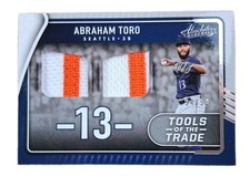 2022 ABSOLUTE BASEBALL ~ ABRAHAM TORO #TTT2-AT ~ SERIAL #'d 94/99 ~ DUAL PATCH