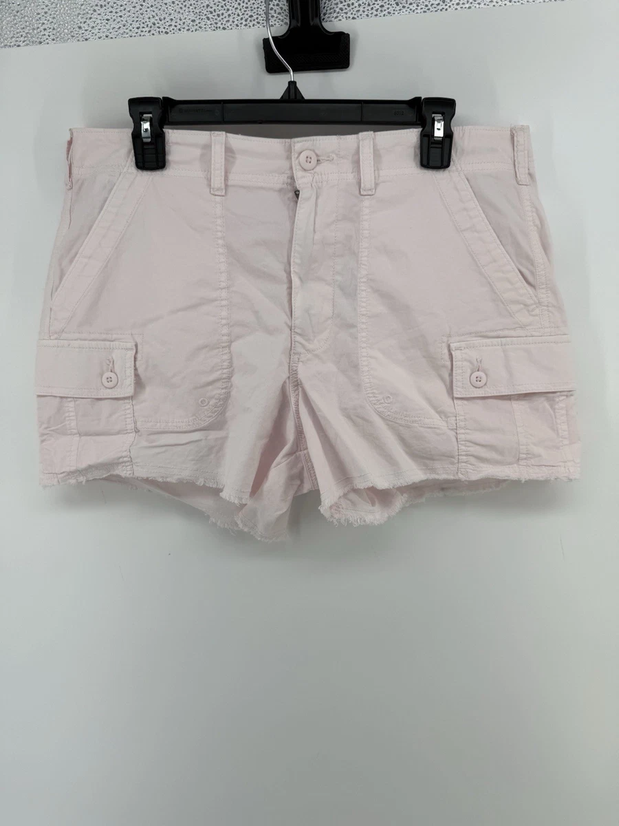 リコ American Eagle Womens Shorts 12 Pink Chino Stretch Midi Raw Hem