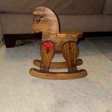 wooden rocking horse vintage