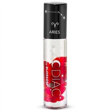 Blossom Zodiac Sign Vanilla Scented Roll-On Lip Gloss with Crystals, Made in USA