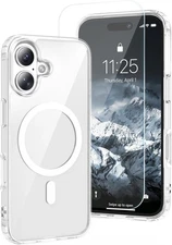 Shockproof Slim Magnetic Clear Phone Case for Phone 17 6.3 inch+Screen Protector