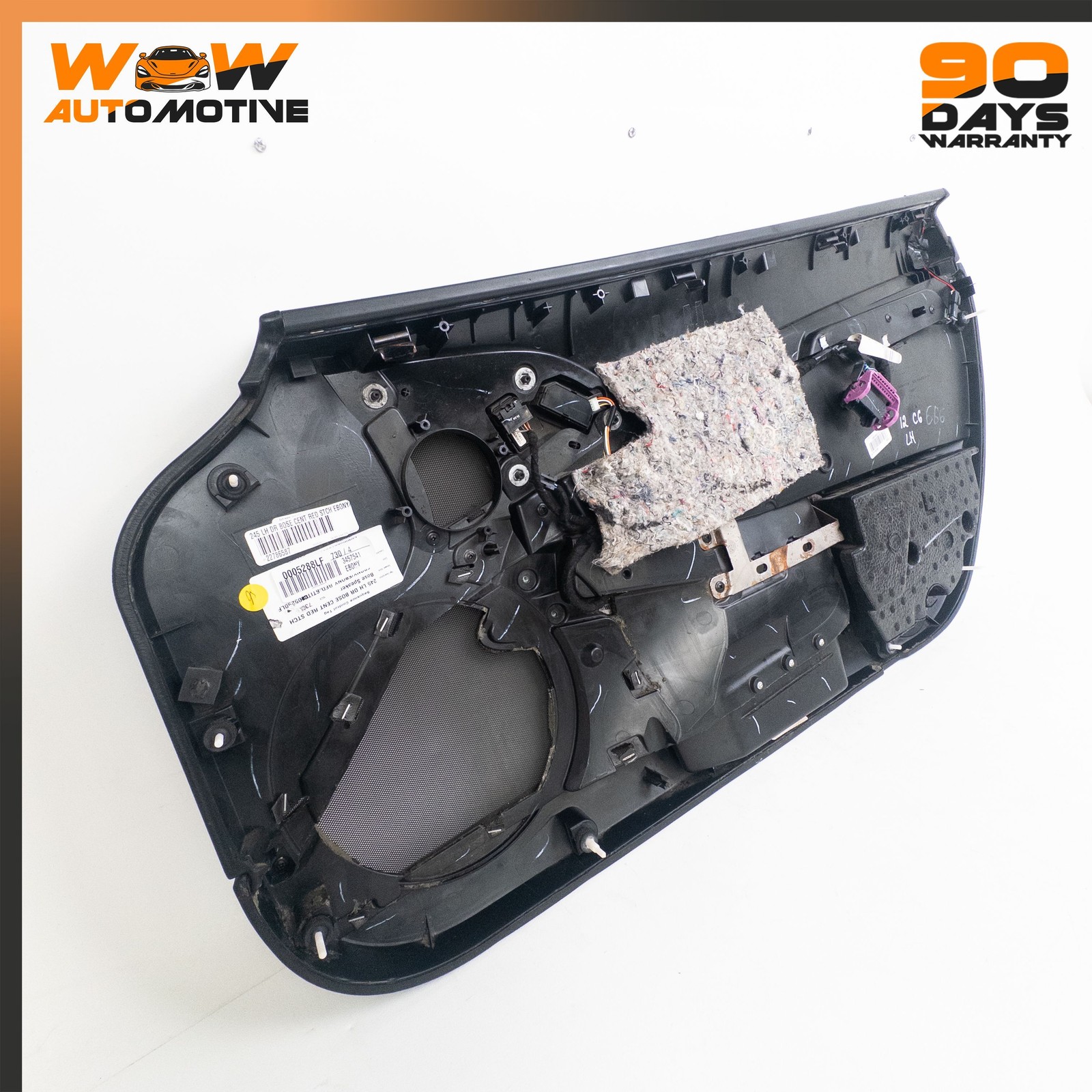 09-13 CHEVROLET CORVETTE C6 FRONT LEFT DRIVER SIDE INTERIOR DOOR PANEL BLACK OEM