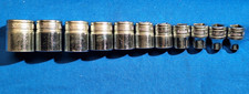1985 Snap-on 211fy 11pc 38 Drive Shallow Sae 12 Point Socket Set 78 - 14