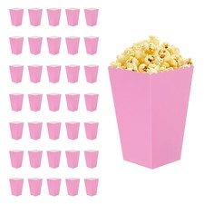 36 Pcs Popcorn Boxes, 2.8 Inch Popcorn Bucket Containers for Cinema, Pink