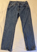 Levi's 501 Original Fit Acid Wash Button Fly Blue Denim WL Jeans Men s 30X30
