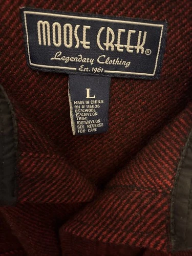 Maroon 100% Wool Moose Creek Shirt Jacket Size L New W/out Tags image 2