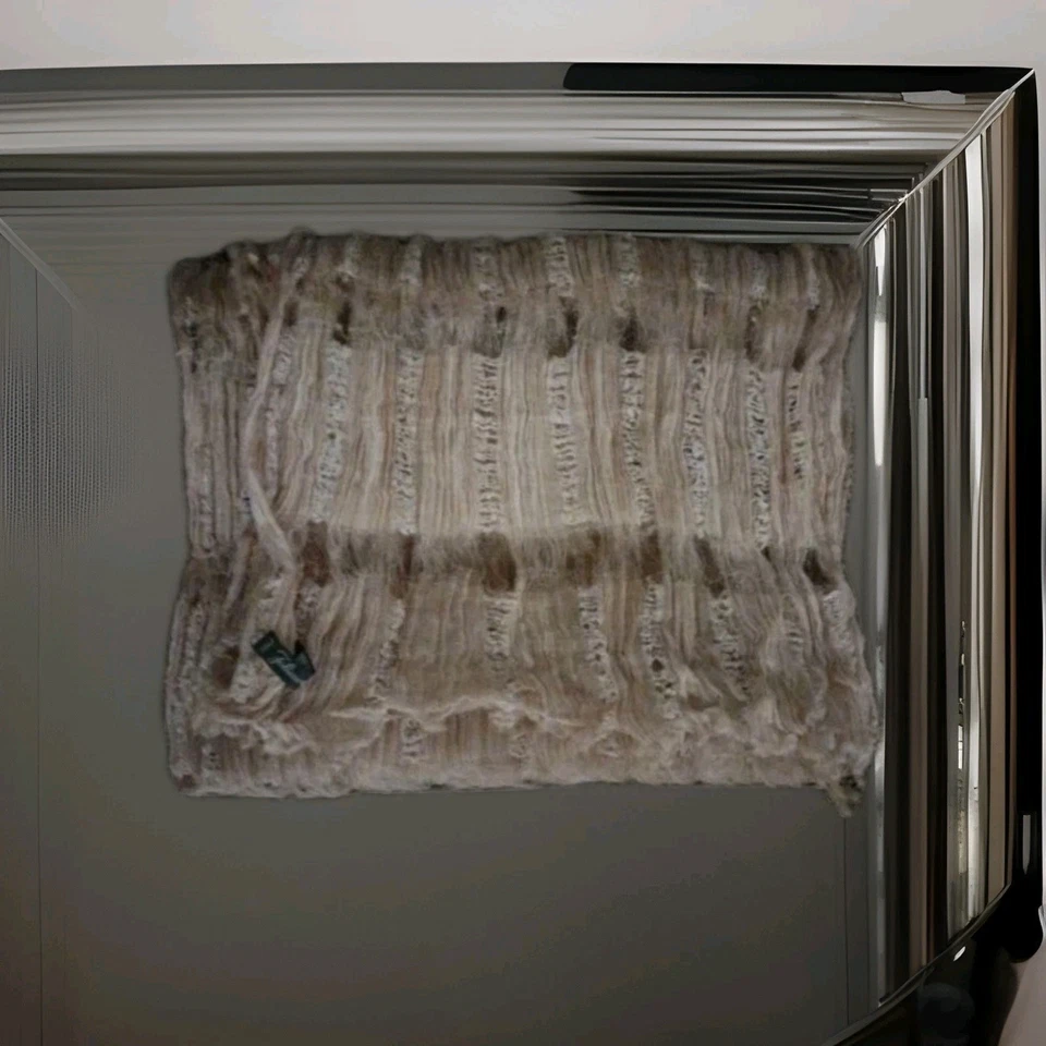 Bufanda de seda modal de encaje marfil Faliero Sarti Italia Foto 3 de 4