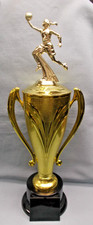 female basketball cup trophy award round black base championship size