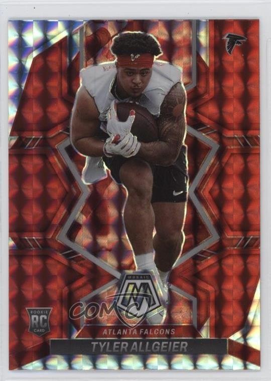 2022 Panini Mosaic Rookies Red Mosaic Prizm Tyler Allgeier #351 Rookie RC 1n86
