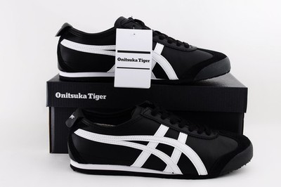 Onitsuka Tiger Genuine MEXICO 66 1183C102 BLACK /WHITE US Buyer No Import duties