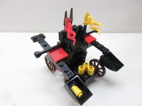 Lego Vintage LL Castle Lion Knights #6039-Twin Arm Launcher w/figs (1988)-Read