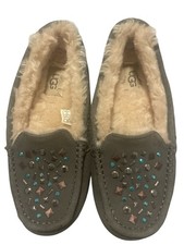 UGG WOMEN'S SLIPPERS Ansley Stud II Suede Gray Slippers Women  s size 6 US