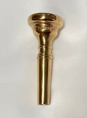 10s HOLTON Frank SIMON  MODEL Cornet mthp GOLD PLATE .645 med V 24 throat RARE!