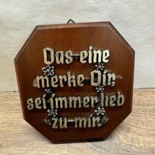 Vintage Holzschild Spruch Deko Edelwei&szlig; rustic sign Sammler Retro gebraucht