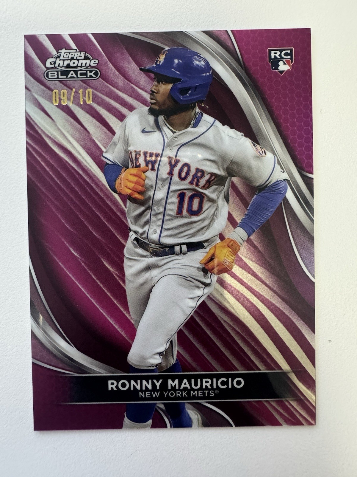 2024 Topps Chrome Black Magenta #42 Ronny Mauricio Mets RC Rookie /10 SSP