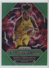 2021 Panini Prizm WNBA Fireworks Green Prizm Nneka Ogwumike #17 0f6