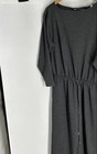 Express Womens Gray Long Sleeve Wide-Leg Classic One-Piece Jumpsuit Size Large — photo 4