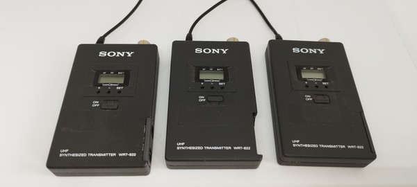 3 units Sony WRT-822A UHF Synthesized Transmitter (806.125-820.000MHz) (790.125)