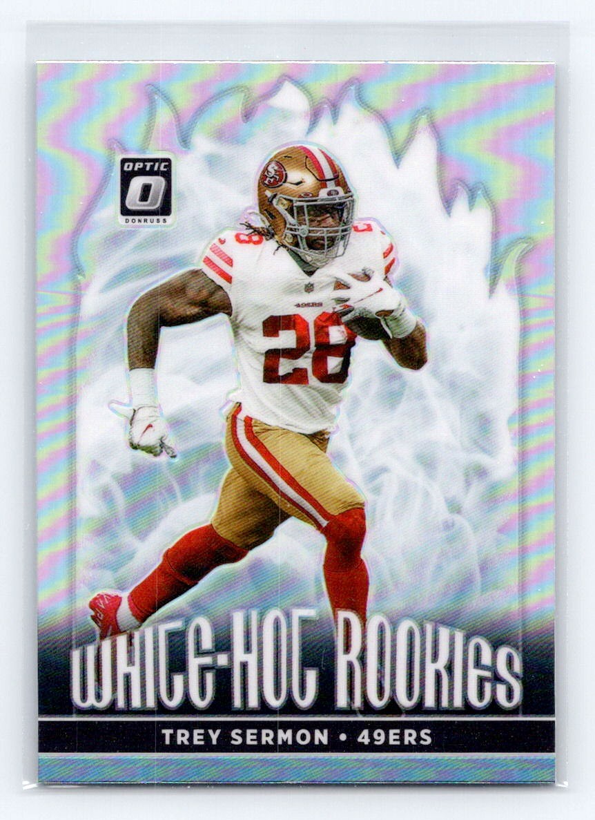 2021 Donruss Optic #WHR-10 Trey Sermon White Hot Rookies San Francisco 49ers