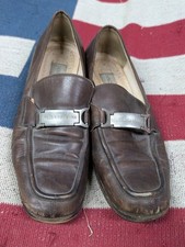 Dolce & Gabbana Borown Buckle Leather Loafers Mens Shoes Size 39  6 Italy