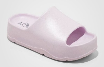 Big Girls Art Class Edie Platform Slide Sandals Purple (Closer To PINK) Size 2