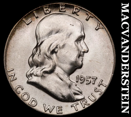 1957 Franklin Half Dollar- Silver Choice Gem Brilliant Uncirculated  #i9635