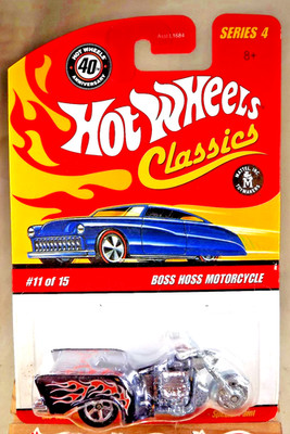 2007 Hot Wheels Classics Series 4 11/15 BOSS HOSS MOTORCYCLE Black Variant w/5Sp