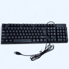 black keyboard, wired, usb connectivity