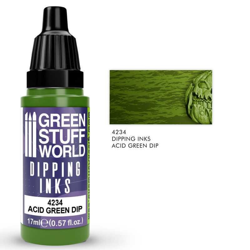 Green Stuff World - 4234 - Dipping ink (Speed Contrast Paint) 17ml - Acid Green