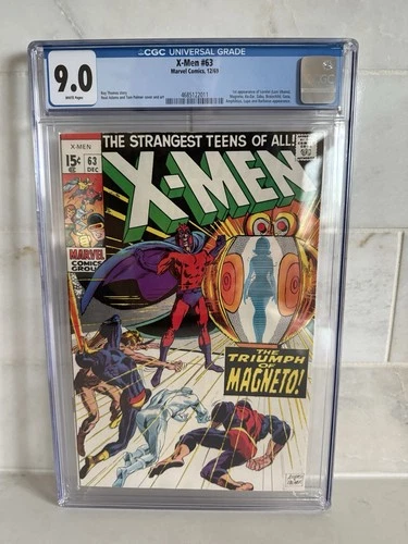 X-Men # 63  1969 Marvel CGC 9.0 High Grade Neal Adams White Pages