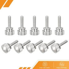 10 Set Knurled Thumb Screws M3x12mm Brass Shoulder Bolts Grip Knobs Nickel