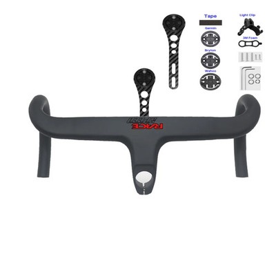 Full Carbon Road Bike Drop Bar Integrated Cockpit -10 Degree Internal Cable