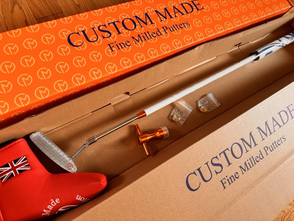 PUTTER UOMO ALBERO GRAFITE 35" FACCIA FRESATA impugnatura pagaia COME SCOZZESE - Immagine 3 di 4