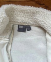 White And Orange Women’s Coat Size 10 medium 
