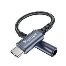 Xumee USB C to 3.5mm Headphone Jack Adapter, C Aux Audio Dongle 1-Pack