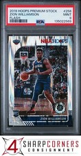 2019 HOOPS PREMIUM STOCK FLASH PRIZM #258 ZION WILLIAMSON RC PSA 9