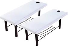 Massage Table Sheet, Massage Bed Cover with Face Hole, Fitted Sheets