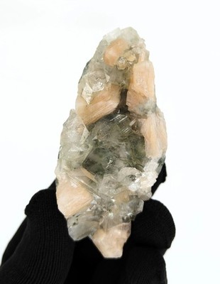 Natural Shiny Apophyllite with Stilbite on Chalcedony Minerals (Zeolite) #S345