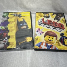 Lot Of 2 DVDs The Lego Movie Used And The Lego Batman Movie Never Been Opened.