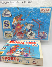 Vintage WHA Hockey Tuco Jigsaw Puzzle Western Division w Original Box Complete
