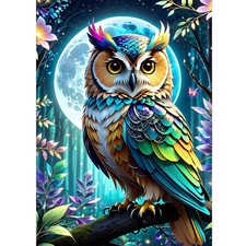 DIY Owl Diamond Painting Kits for Adults,5D Diamond Art Kits, Diamond Dots Paint