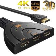 3 Port HDMI Splitter Cable 1080P Switch Switcher HUB Adapter for HDTV PS4 Xbox